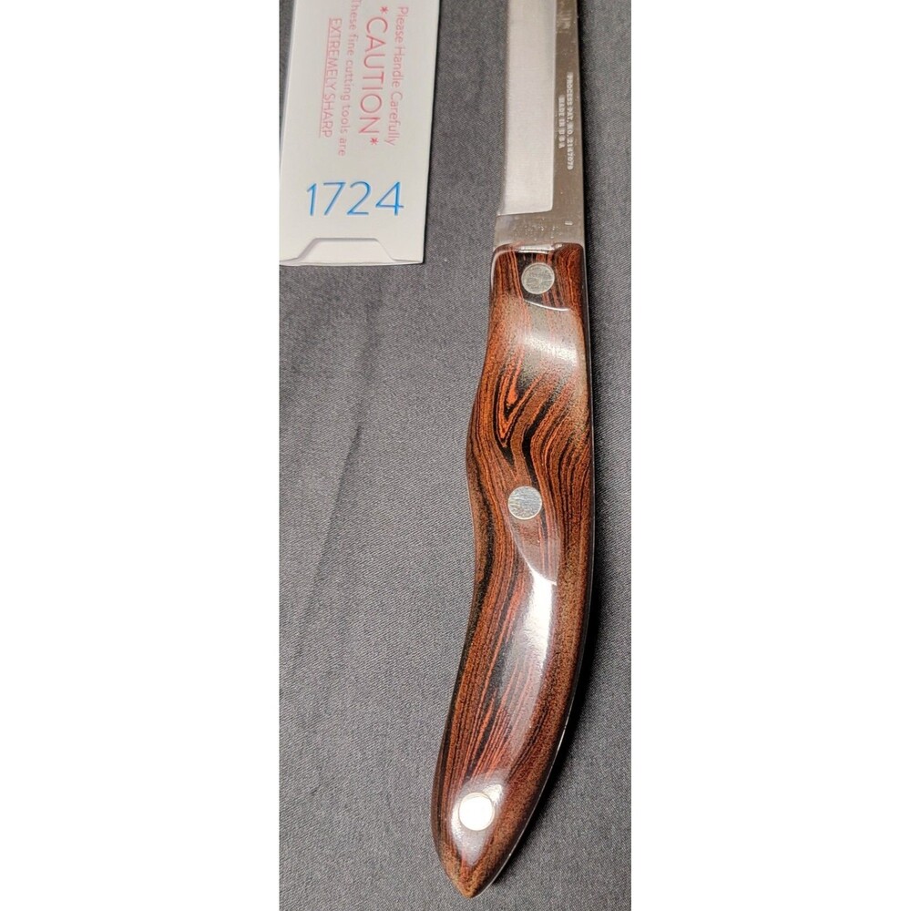 CUTCO 24 Knife Sharp! Factory Fresh! Classic Brown Marble Handle 1024 EUC - Picture 2 of 12